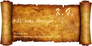 Kókay Ibolya névjegykártya